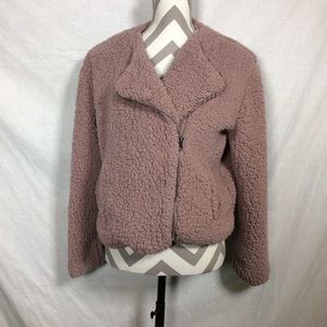 Jack Women’s Mauve Sherpa Zip Jacket, NWT